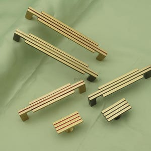 Black Bronze Kitchen Drawer Handles, Red Gold Cabinet Pulls, Wardrobe Cupboard Handle Knob