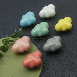 Ceramic Drawer Knobs Pulls ,Colorful Cloud  Knob for Kids room, Unique pull knob