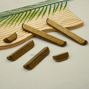 Tiradores de latón antiguo para cajones, tiradores únicos para armarios de cocina, herrajes vintage para pomos de armario.