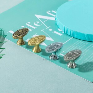 Massive Messing Schubladenknäufe, Gold Kabinett Griffe, einzigartige Kommode Knäufe Bild 2