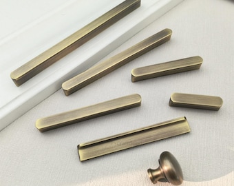 Antiekbrons messing ladegrepen, vintage kastgrepen, keukenknoppen hardware