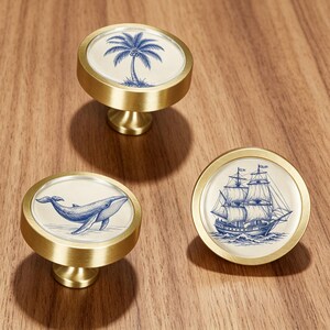 Tiradores náuticos para cajones, tiradores para armarios de estilo costero, manijas con bases de latón, bronce y cromo, decoración para casas de playa.