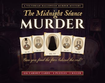 Halloween Murder Mystery Puzzle: Printable Victorian Séance Case File, Picture & Word Puzzles