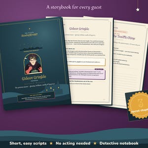Character booklets with a sealed page for every round