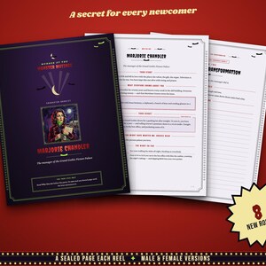 Character booklets for the new suspects