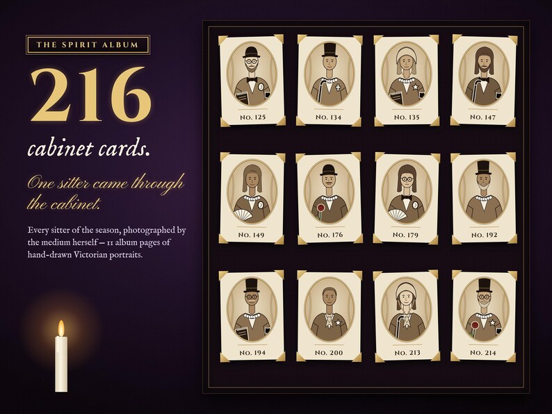 The Spirit Album: 216 drawn Victorian cabinet cards — one sitter came through the cabinet