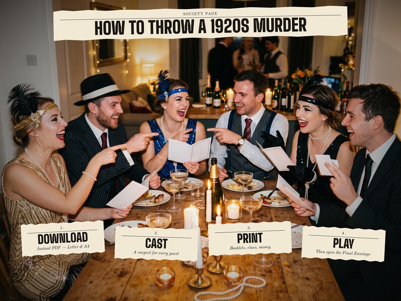 How the murder mystery party works in four steps
