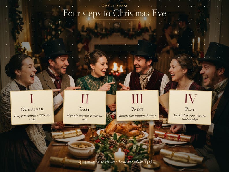 How the murder mystery party works in four steps