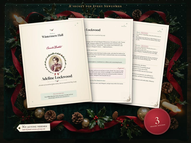 Character booklets for the new suspects