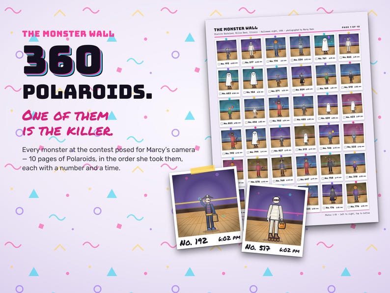 The Monster Wall: 360 Polaroids of costumed skaters — one of them is the killer