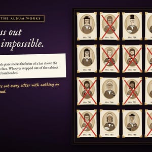 Cross out every portrait that breaks a clue