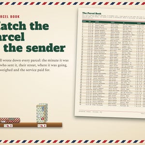 Match the parcels to the postmistress's Parcel Book