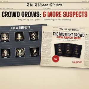 Bigger party? The expansion pack adds 6 more suspects