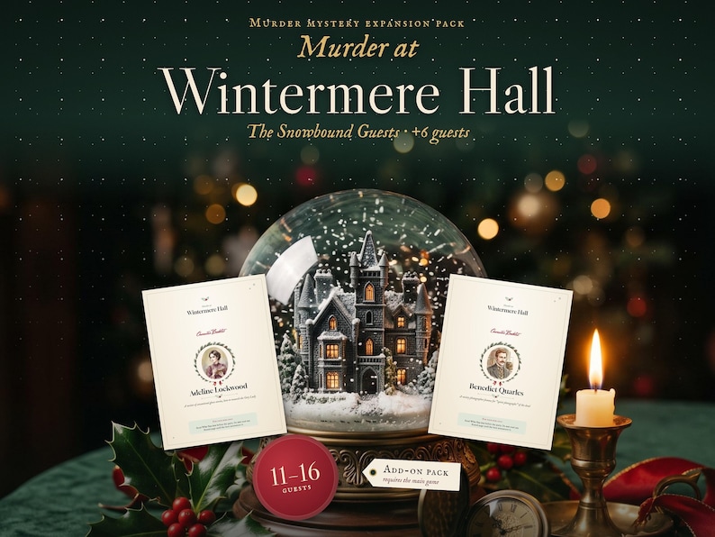 Murder at Wintermere Hall: The Snowbound Guests — expansion pack adding 6 players (up to 16)