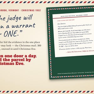The case begins with a letter from Mrs. Hattie Pell, the postmistress