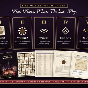 Five different puzzles in one Halloween case file
