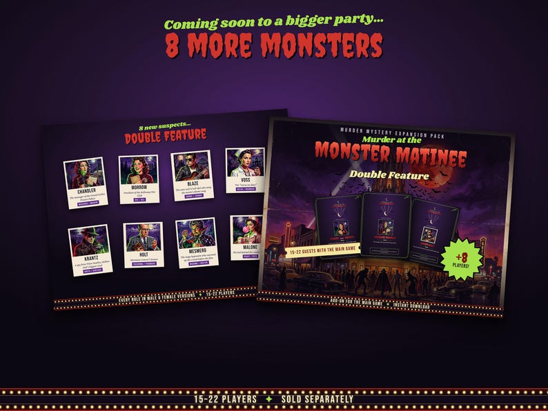 Bigger party? The expansion pack adds 6 more suspects