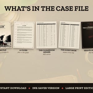 Everything in the printable case file