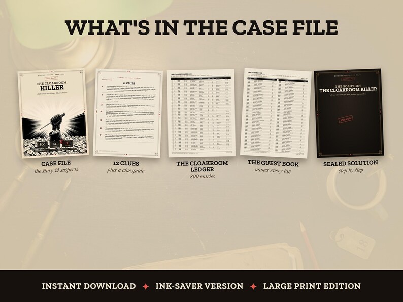 Everything in the printable case file