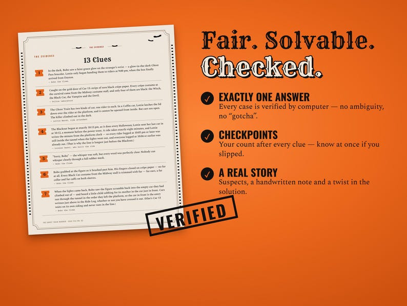 Fair, solvable and computer-checked: exactly one answer