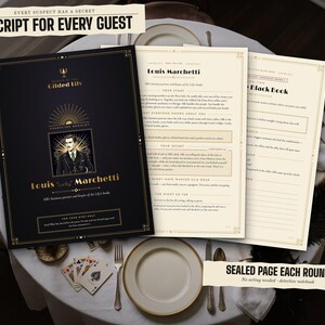 Character booklets with a sealed page for every round
