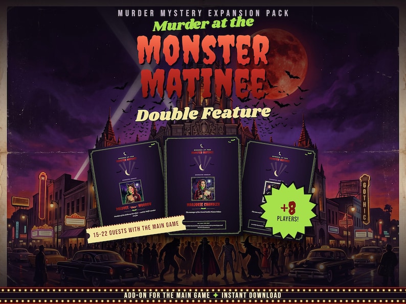 Murder at the Monster Matinee: Double Feature — expansion pack adding 8 players (up to 22)