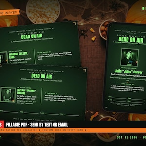 Fillable printable invitations and digital invitations for text or email