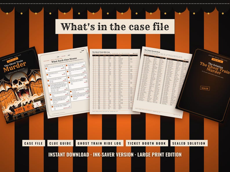 Everything in the printable case file