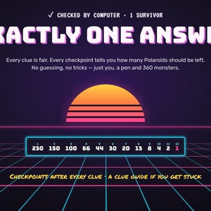 Fair, solvable and computer-checked: exactly one answer