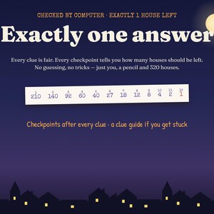 Fair, solvable and computer-checked: exactly one answer