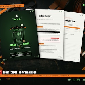 Character booklets with a sealed page for every round