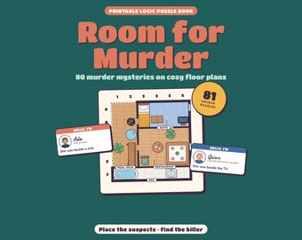 Murder Sudoku Puzzle Book: 80 Printable Murder Mystery Logic Puzzles, Whodunit