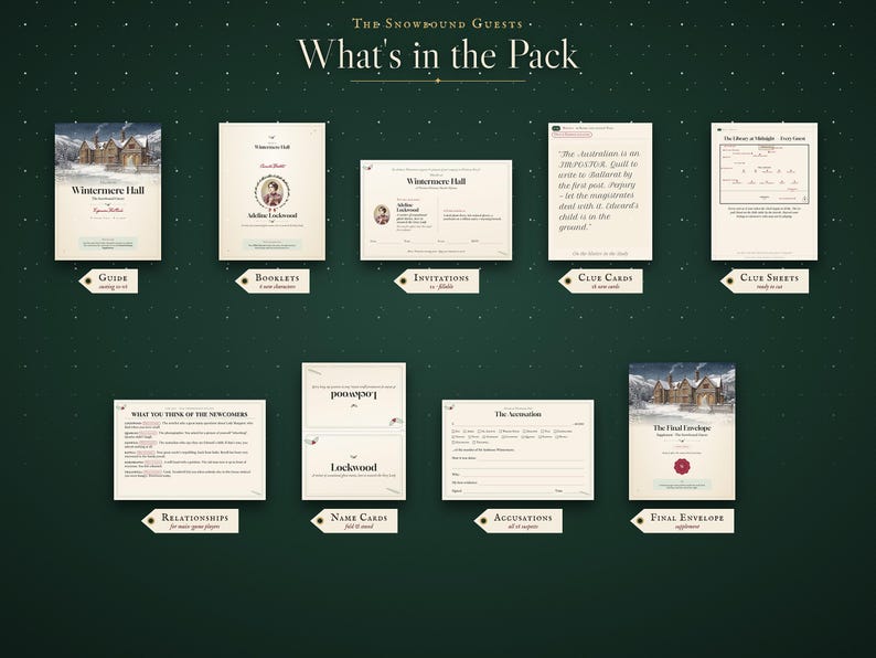 Everything included in the The Snowbound Guests expansion pack