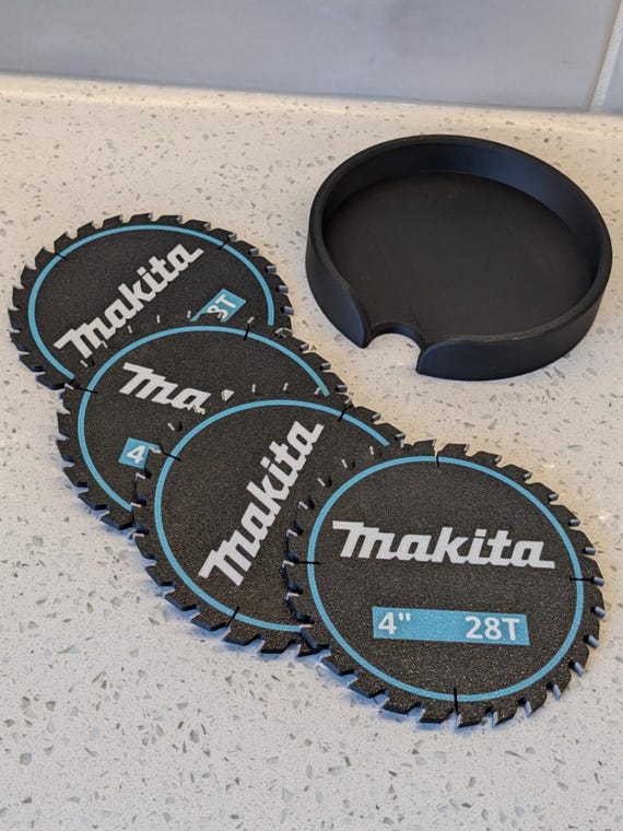 Makita-Style Coasters - 3D Printed Tool Shop Decor