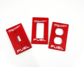 Milwaukee FUEL Red Light Switch & Outlet Cover Faceplate – 3D Printed