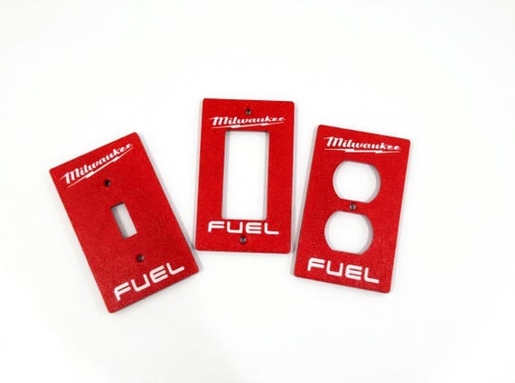Milwaukee FUEL Red Light Switch & Outlet Cover Faceplate – 3D Printed