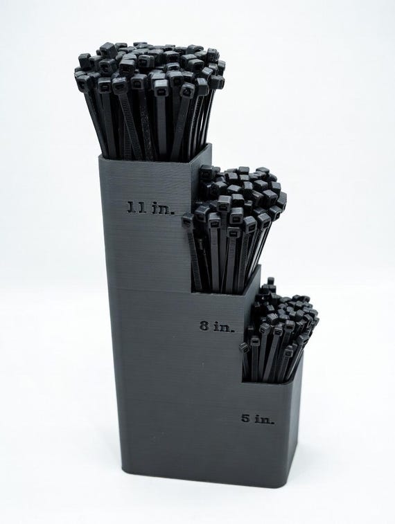 Zip Tie / Cable Tie Holder Desk – Custom 3D Printed Organizer