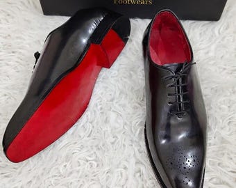 Schwarze Oxford-Schuhe für Herren aus Leder, handgefertigte formelle Schuhe, Hochzeitsschuhe