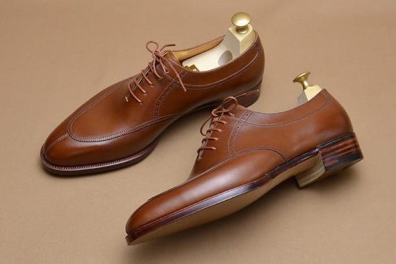 Men’s Handmade Brown Leather Oxford Shoes | Luxury Formal Dress Shoes | Wedding & Office Footwear