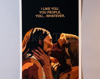 Impresión de arte Pluribus - Cartel Kiss / Stursia / decoración de pared