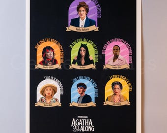 Impresión artística de Agatha All Along / póster de personaje / decoración de pared