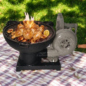 Forja de carbón de hierro, pedal de soplador manual, decoración de taller de herrería imagen 13