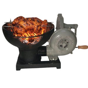 Forja de carbón de hierro, pedal de soplador manual, decoración de taller de herrería imagen 5