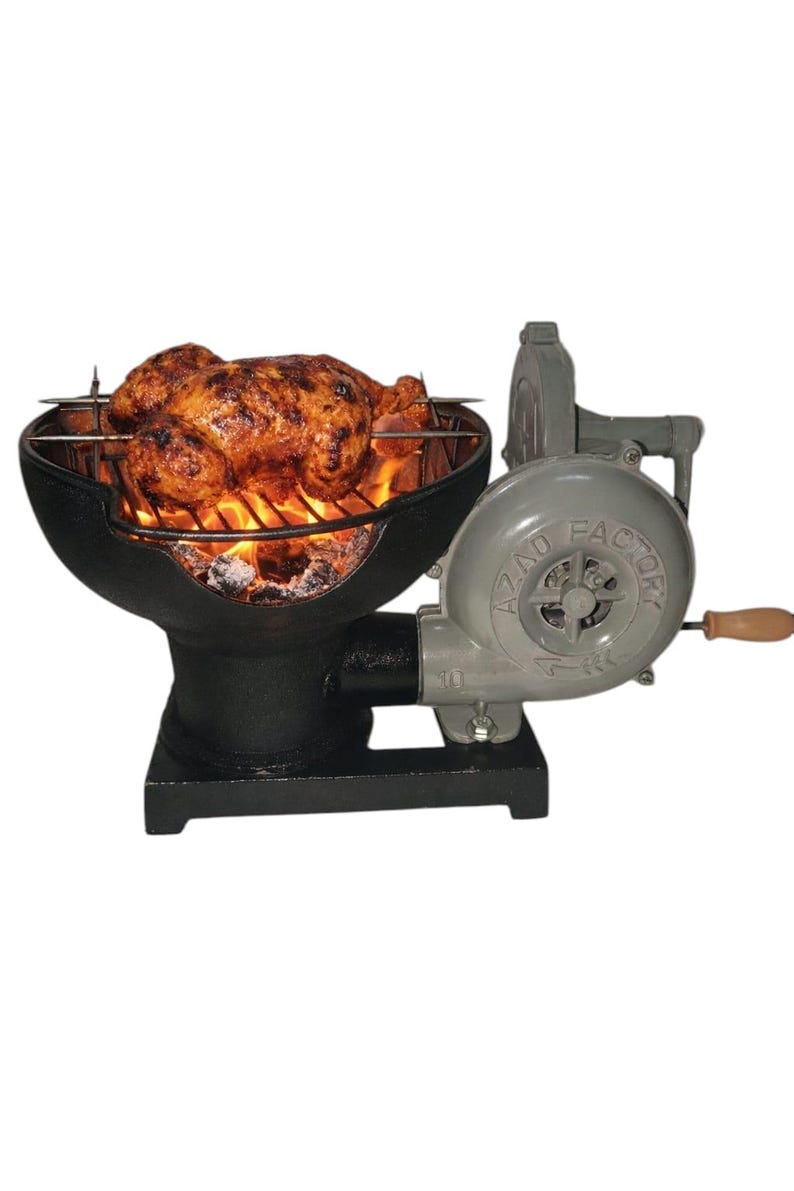 Forja de carbón de hierro, pedal de soplador manual, decoración de taller de herrería imagen 5