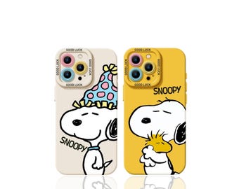 Snoopy Peanuts-hoesje | Schokbestendige siliconen beschermhoes, cartoonstijl
