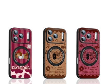 iPhone-hoesje Space Dog | Retro cartoonontwerp, beschermhoes