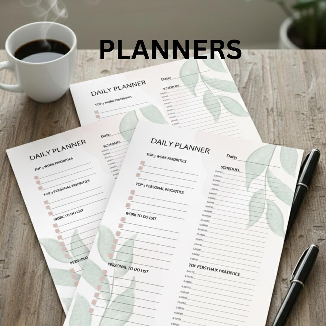 Planner Bundle |daily Weekly Monthly Planner Pages |printable Journal ...