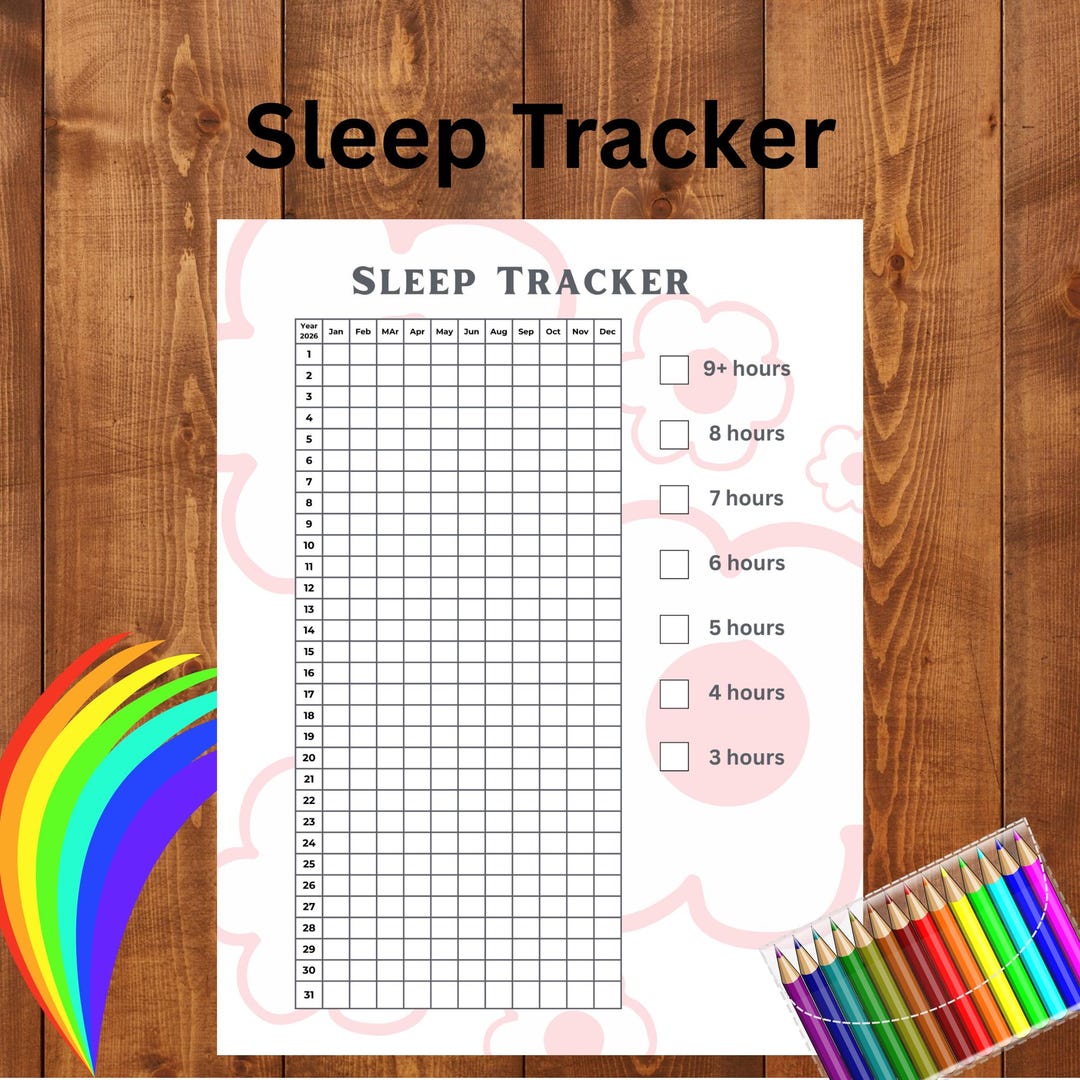 Monthly Sleep Printable Journals Pages, Journal Templates, Sleeping ...