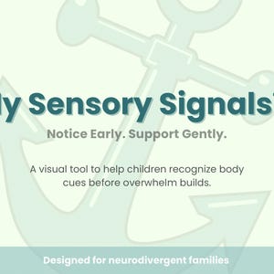 Tabla imprimible de conciencia sensorial / Señales corporales para TDAH y autismo / Apoyo para la regulación emocional