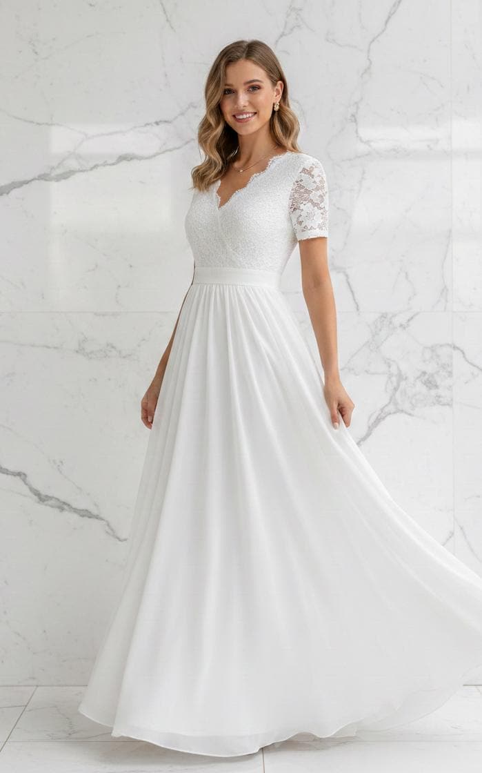 White Civil Wedding Dress - Etsy White Civil Wedding Dress - Etsy